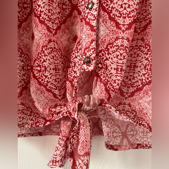 KUT From the Kloth Red Women’s Top Blouse Sz L - Picture 4 of 11